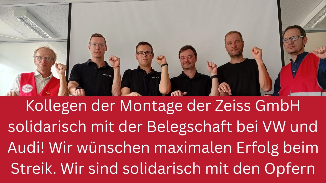 Soli-Botschaft Montage Zeiss GmbH