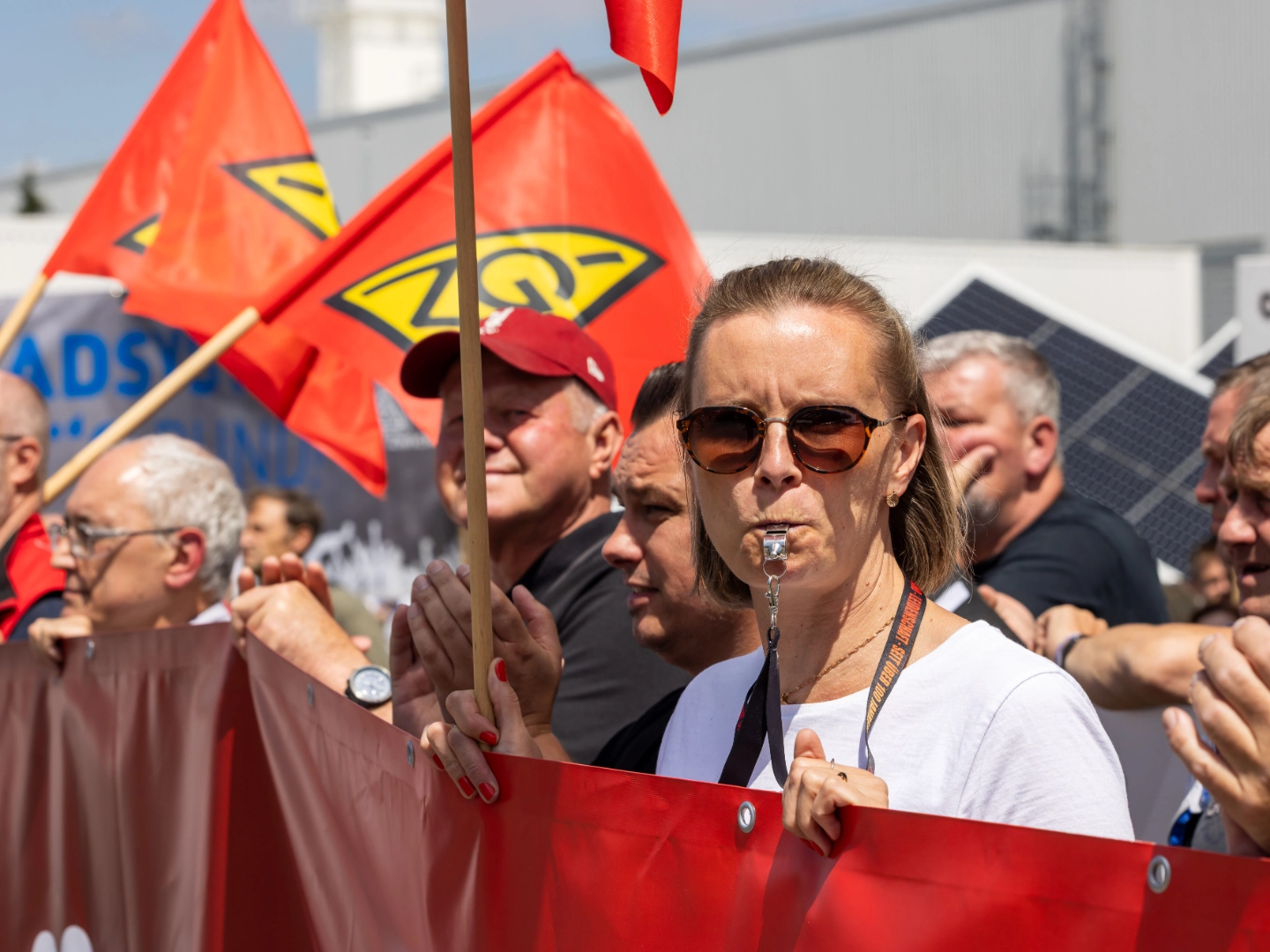 Protestaktion VW-Werk Zwickau