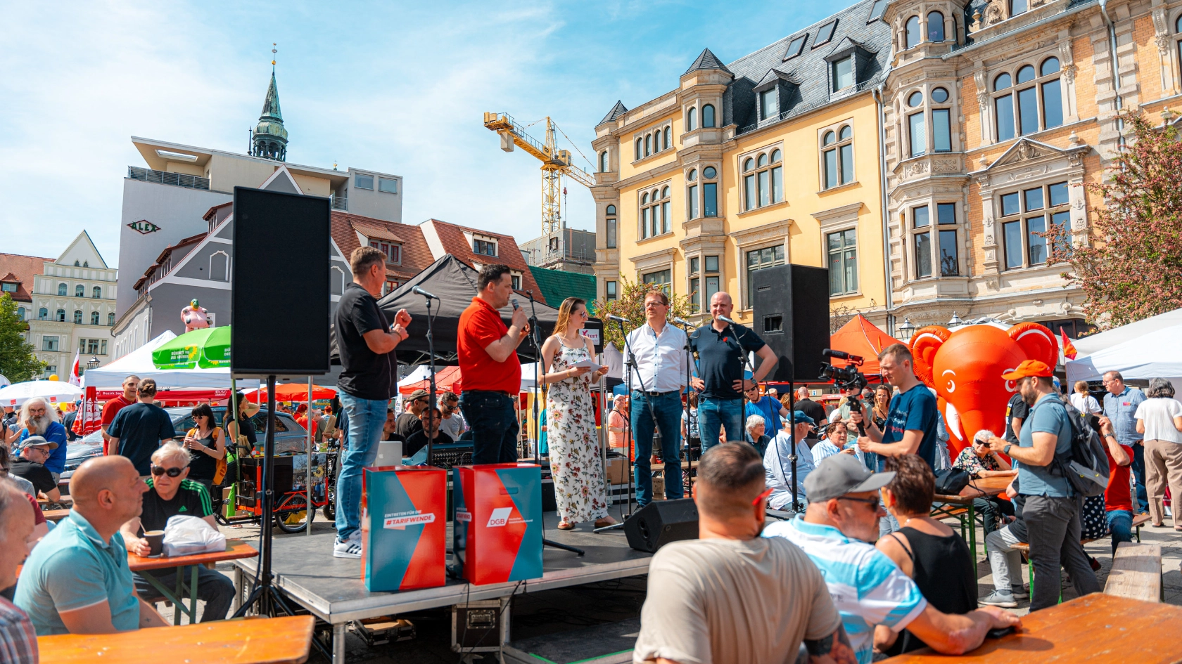 Eindrücke vom 1. Mai in Zwickau, Plauen und Aue.