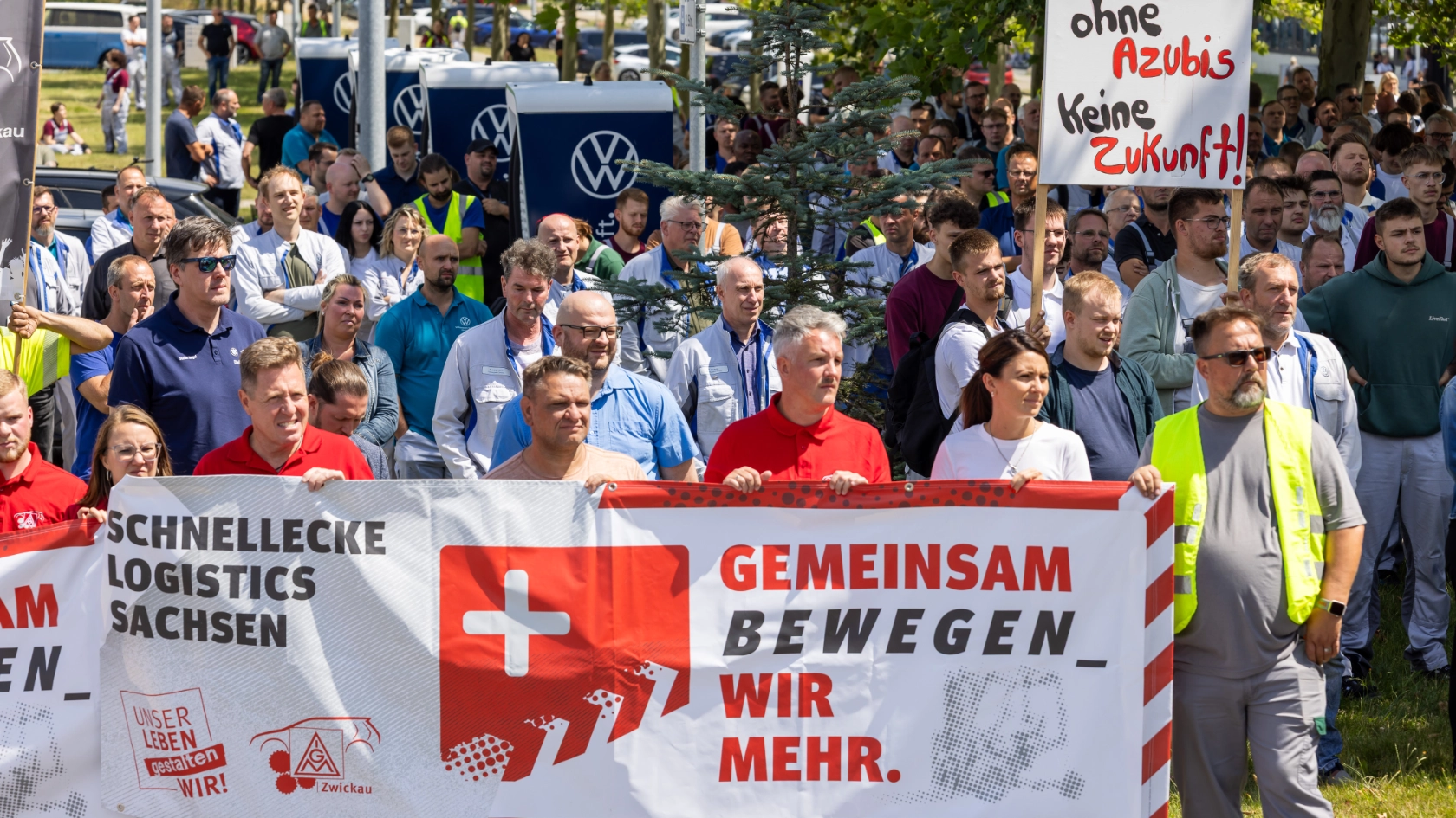 Protestaktion VW-Werk Zwickau