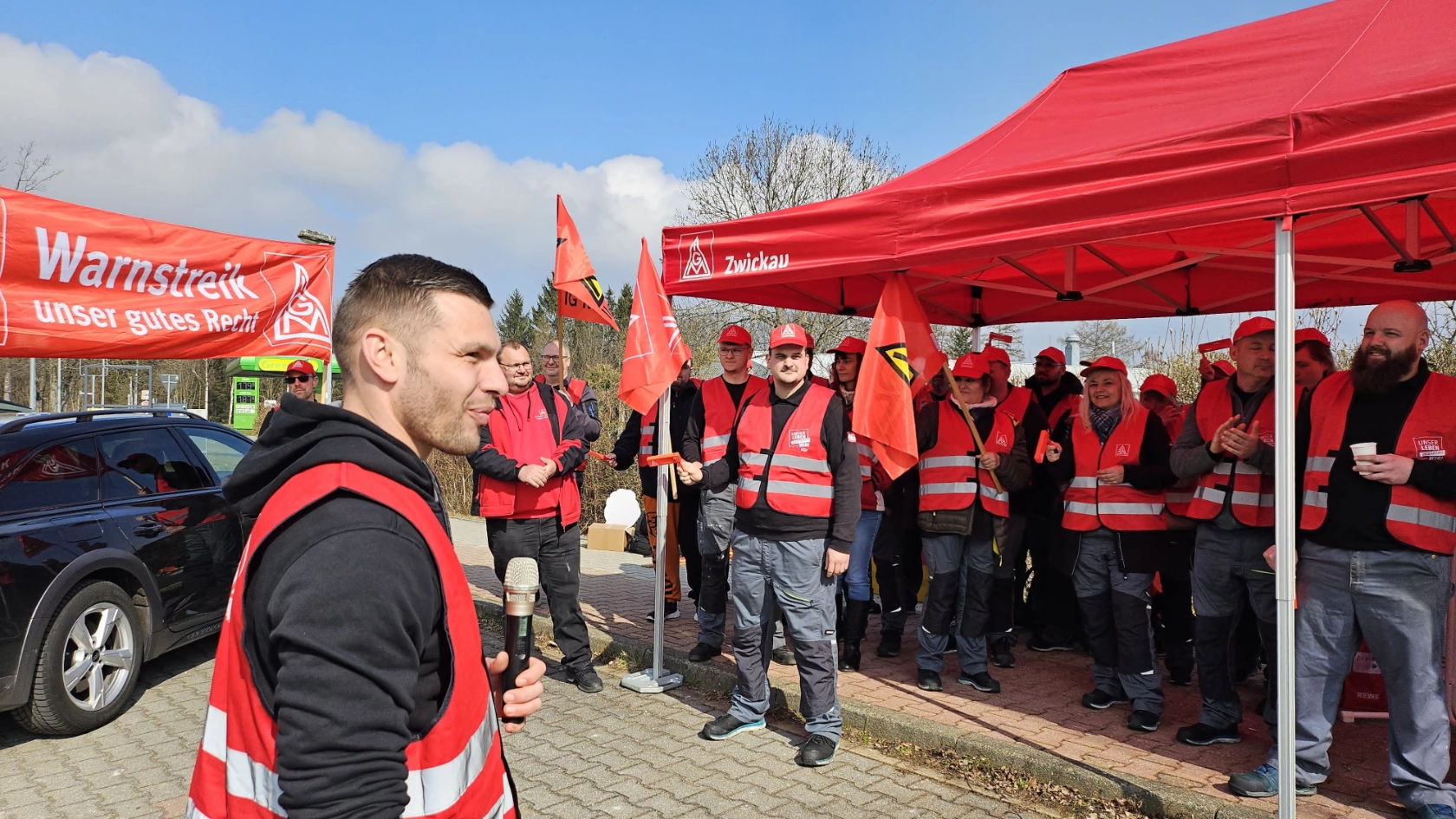 Warnstreik bei KEB in Schneeberg