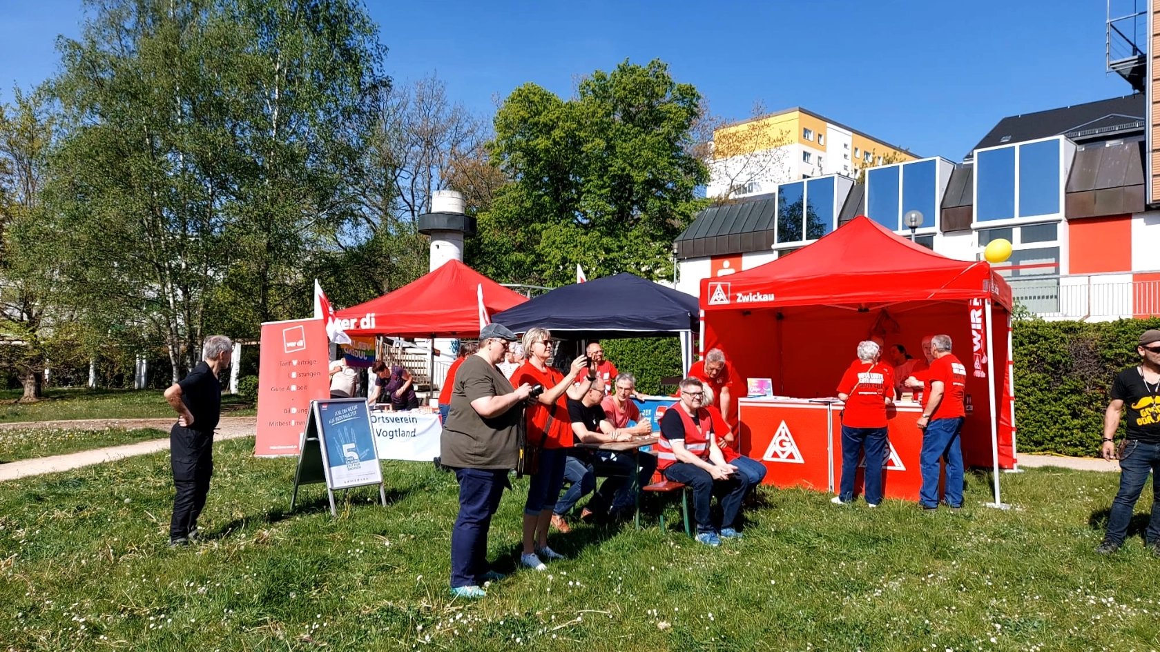 Eindrücke vom 1. Mai in Zwickau, Plauen und Aue.