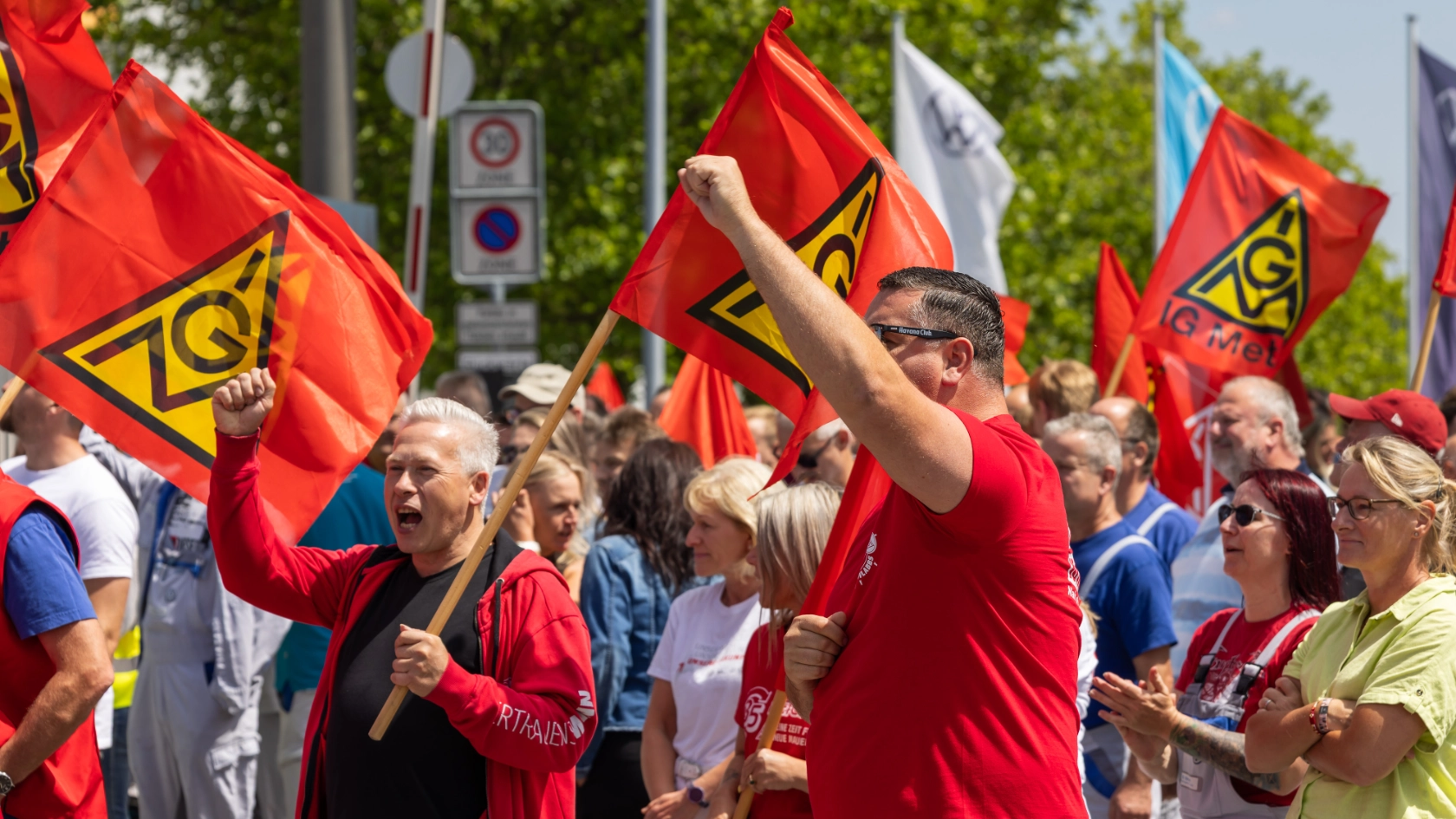 Protestaktion VW-Werk Zwickau