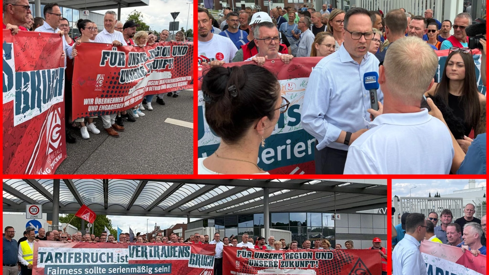 Aktion der Vertrauensleute im VW-Werk Zwickau Mosel