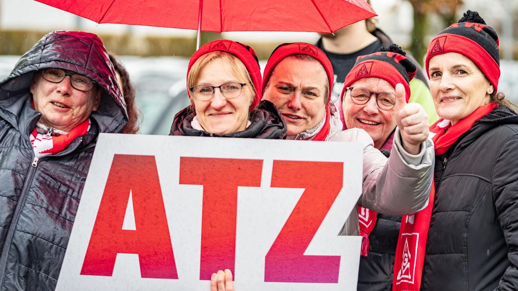 Warnstreik Textil-Tarifrunde IBENA Bocholt/Rhede am 07.03.2023