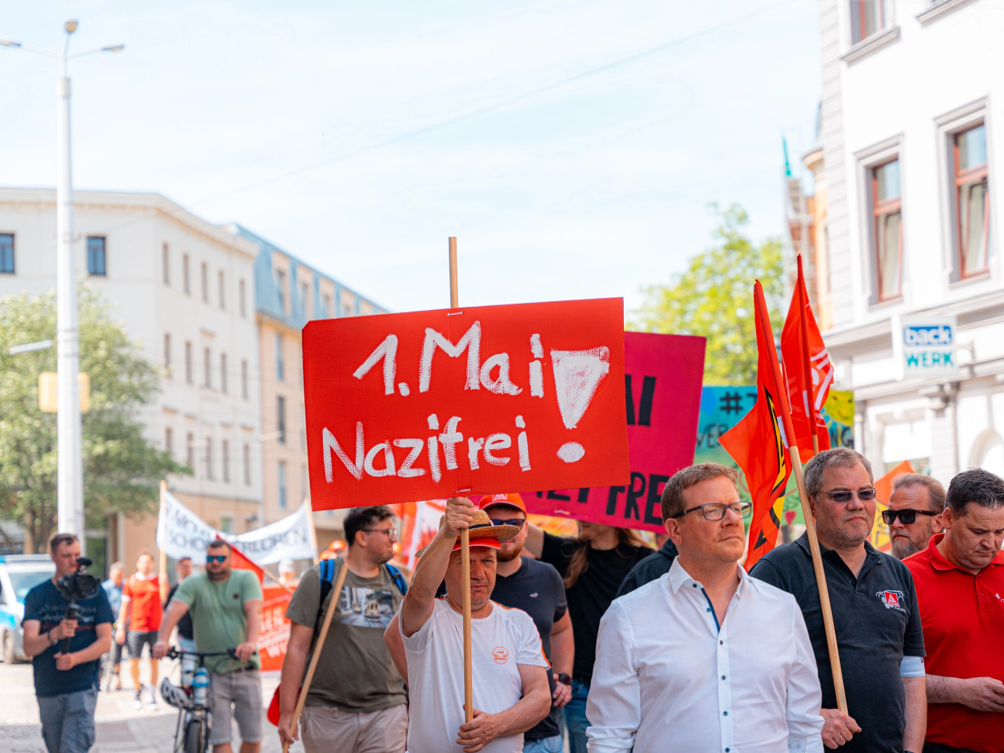 Eindrücke vom 1. Mai in Zwickau, Plauen und Aue.