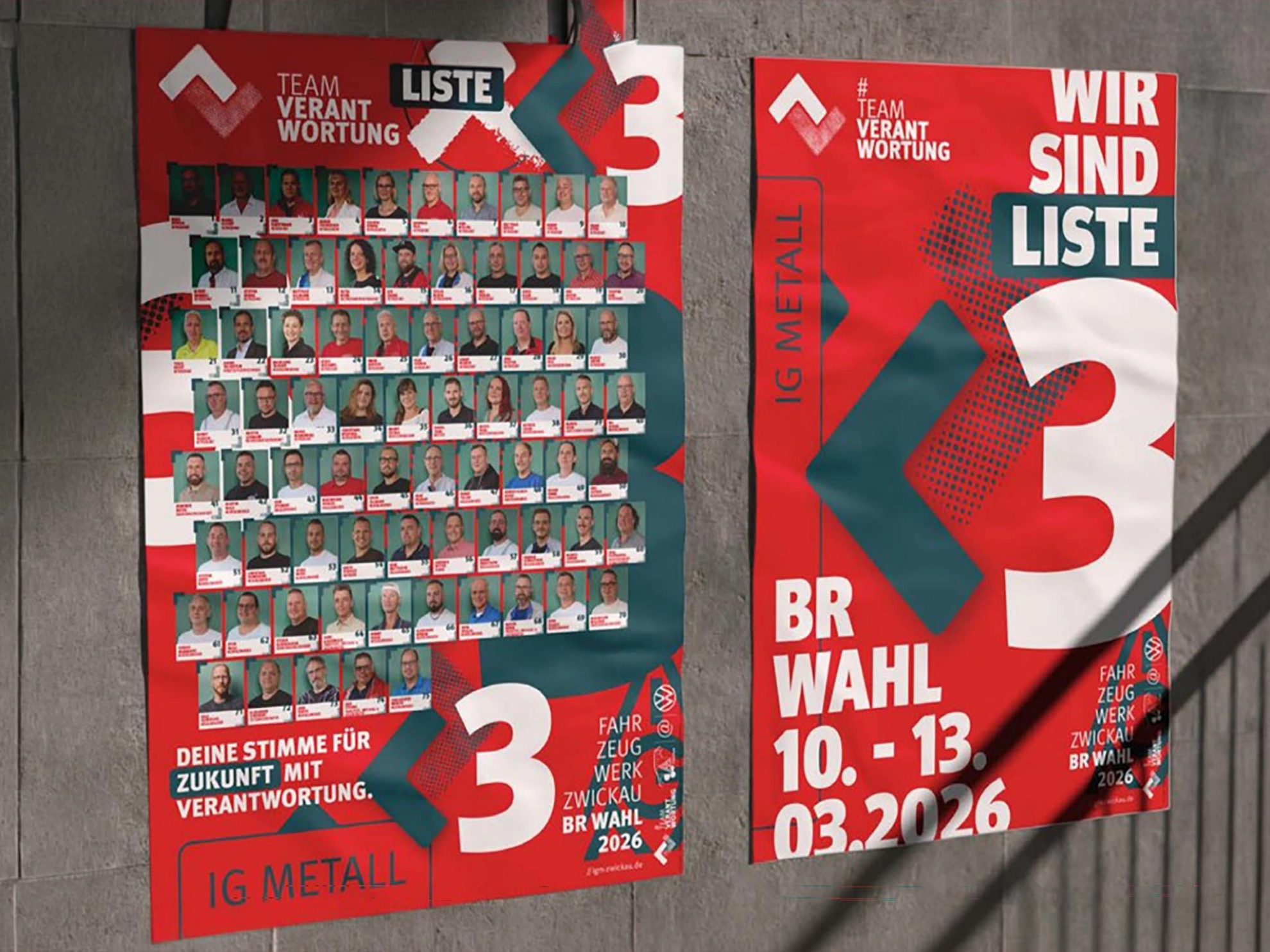 Volkswagen IG Metall Liste 3 Plakat