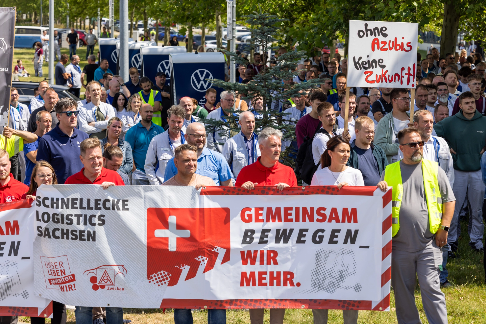 Protestaktion VW-Werk Zwickau