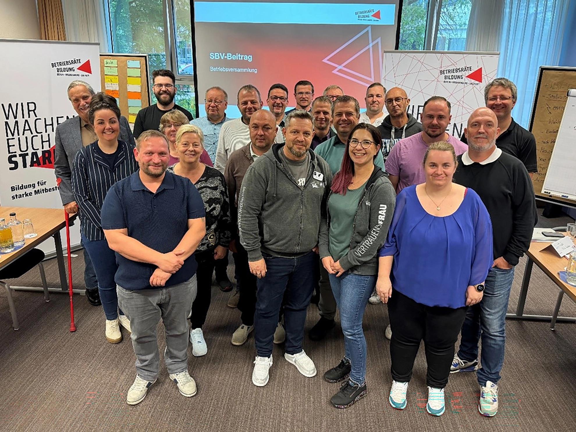 Schwerbehinderte und Betriebsräte aus dem Bezirk Berlin-Brandenburg-Sachsen auf ihrem Treffen in Dre