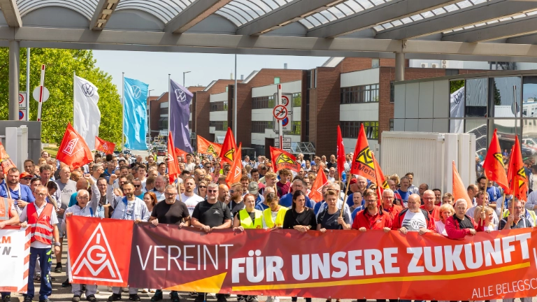 Protestaktion VW-Werk Zwickau
