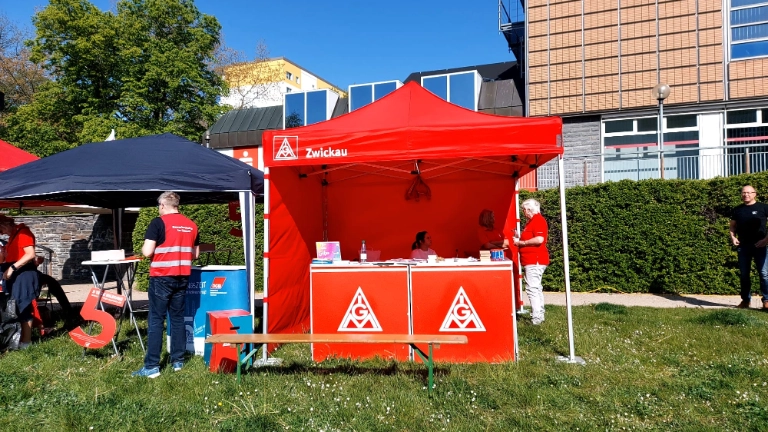 Eindrücke vom 1. Mai in Zwickau, Plauen und Aue.