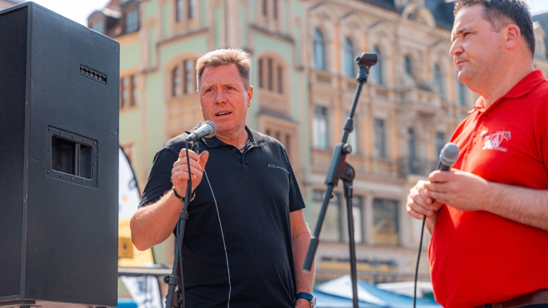 Eindrücke vom 1. Mai in Zwickau, Plauen und Aue.