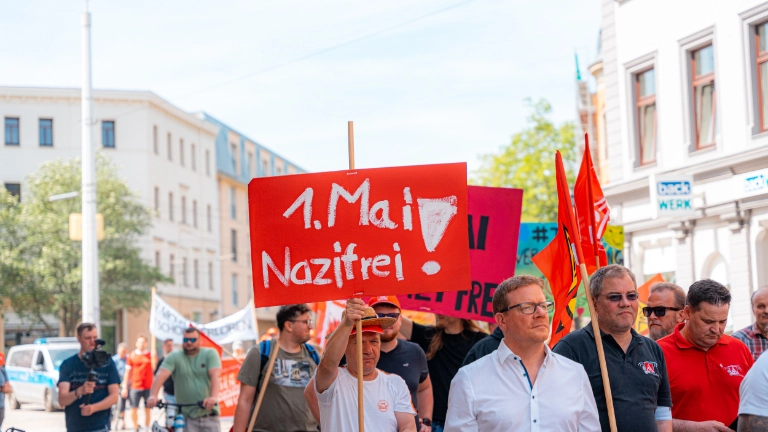 Eindrücke vom 1. Mai in Zwickau, Plauen und Aue.