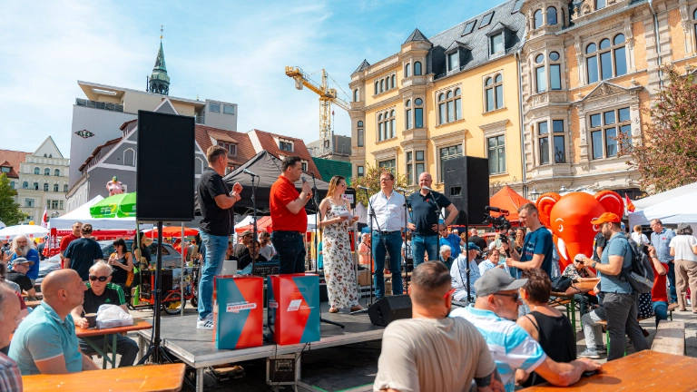 Eindrücke vom 1. Mai in Zwickau, Plauen und Aue.