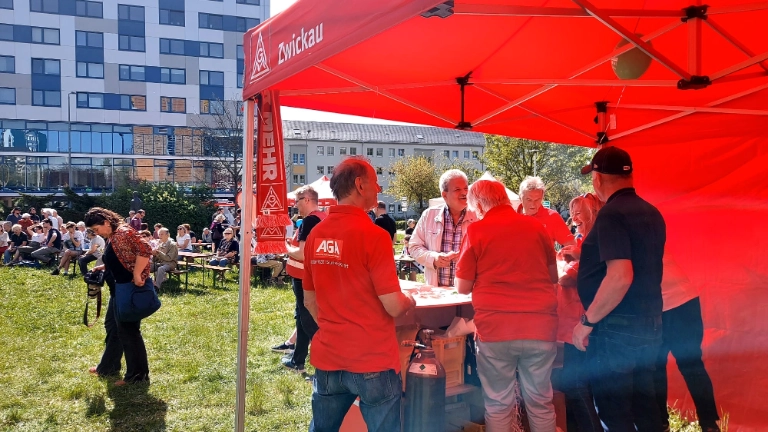 Eindrücke vom 1. Mai in Zwickau, Plauen und Aue.