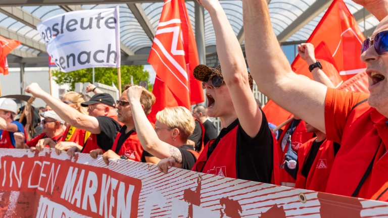 Protestaktion VW-Werk Zwickau