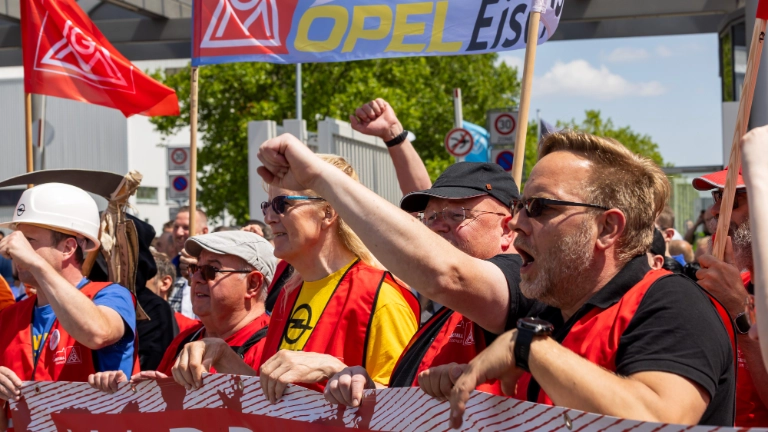 Protestaktion VW-Werk Zwickau