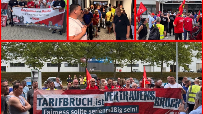 Aktion der Vertrauensleute im VW-Werk Zwickau 