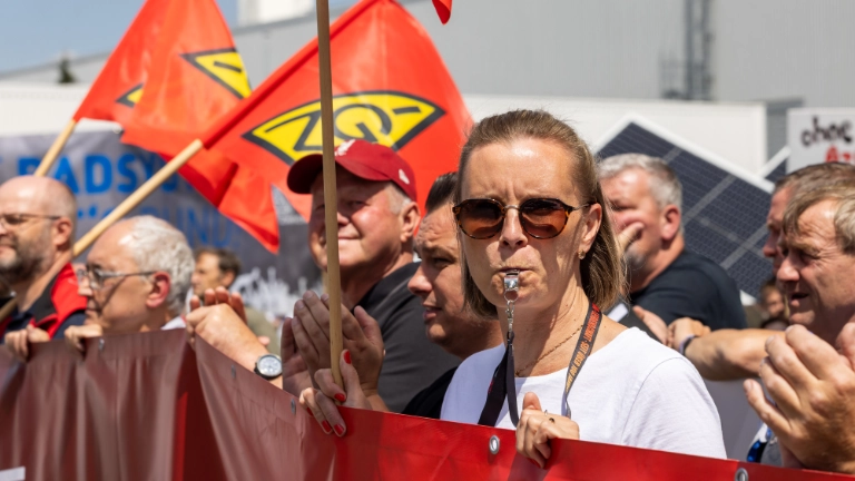 Protestaktion VW-Werk Zwickau