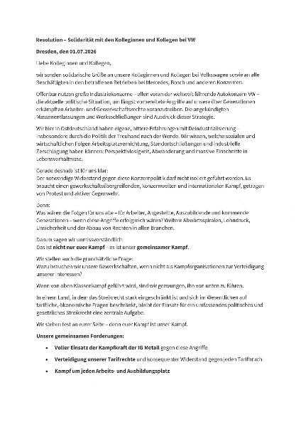 Soli-Botschaft Infineon Dresden