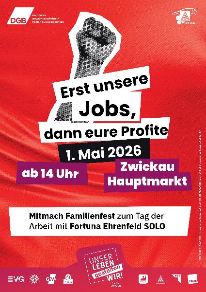 Plakat 1. Mai 2026 Zwickau