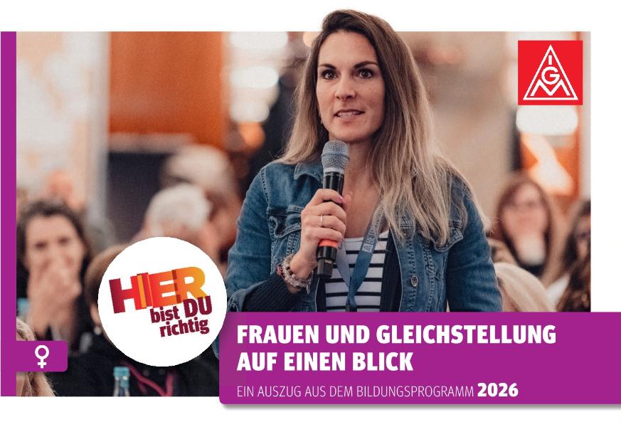 IG Metall Bildungsprogramm 2026 Frauen und Gleichstellung